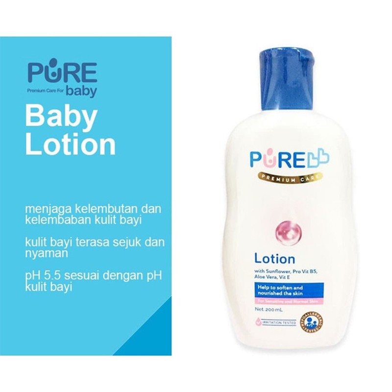 Pure Baby Lotion Premium Care 200mL Lotion Bayi