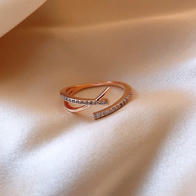 Cincin Model Terbuka Dapat Disesuaikan Gaya Korea