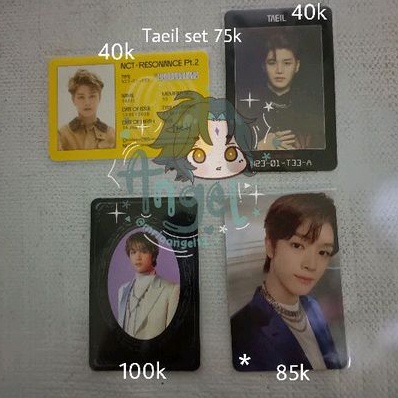 PHOTOCARD NCT 2020 RESONANCE HAECHAN SUNGCHAN TAEIL