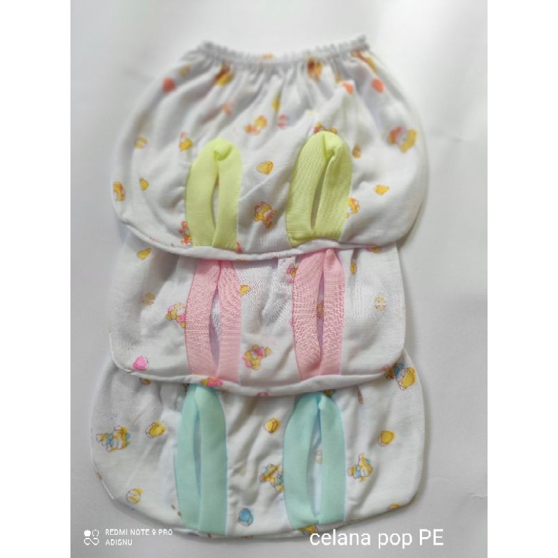 1 Lusin Celana Pop Bayi Kacamata Bahan Katun PE Motif Grosir Murah 12 Pcs