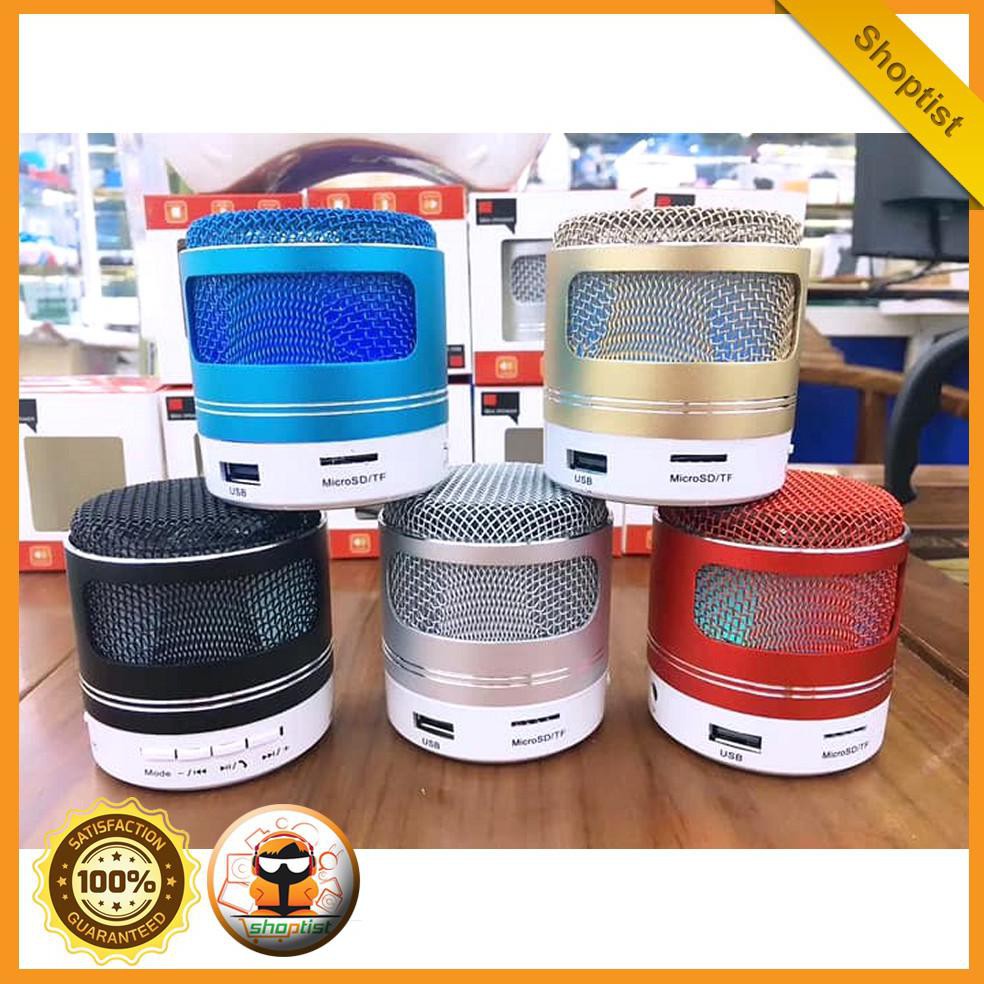 Speaker Bluetooth Mini Microphone Talk Body Metal Hifi Audio Fm Tuner - Hitam SPTA220