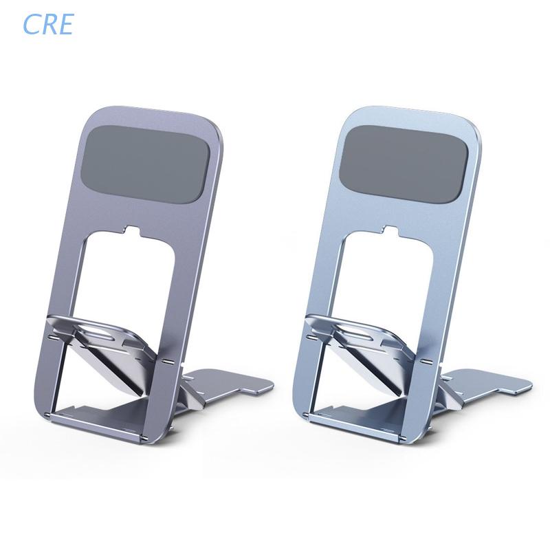 Cre Stand Dudukan Handphone Bahan Aluminum Alloy Dengan Bantalan Silikon