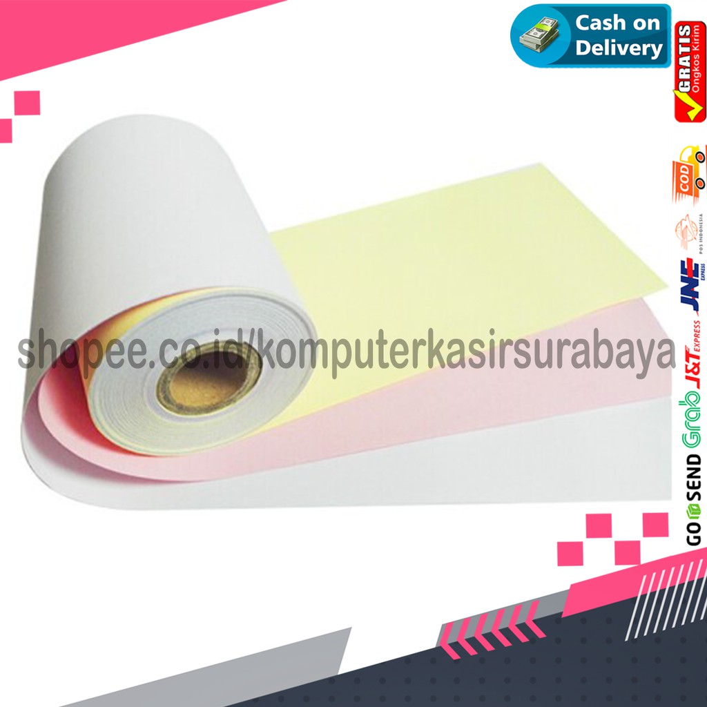 

Kertas Struk Kasir NCR 3 PLY 75x60 MM Paper Roll Kertas Kasir | Komputer Kasir Surabaya