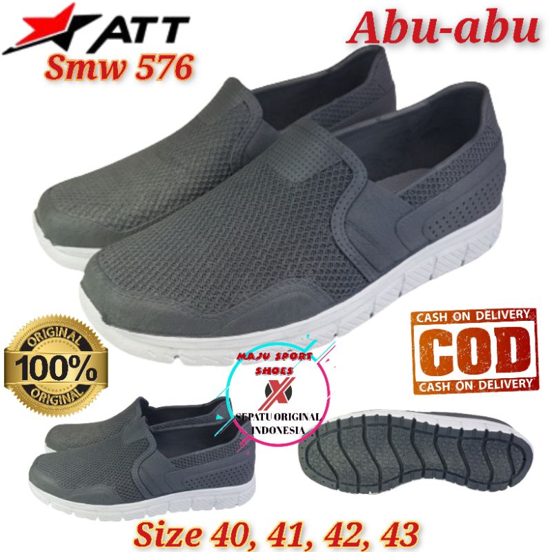 ATT SMW 576 - SEPATU KARET ATT PRIA ORIGINAL / SEPATU KARET ATT ANTI AIR / SEPATU SLIP ON KARET ATT