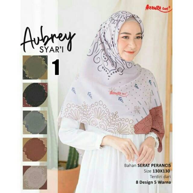 Hijab Segi empat motif syar'i 130 x130