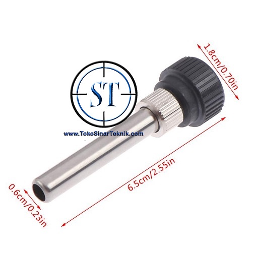 Kepala Solder Station Heater Barrel Soldering Iron Adjustable Headle Selongsong Adapter Gagang Besi Untuk Solder Hakko