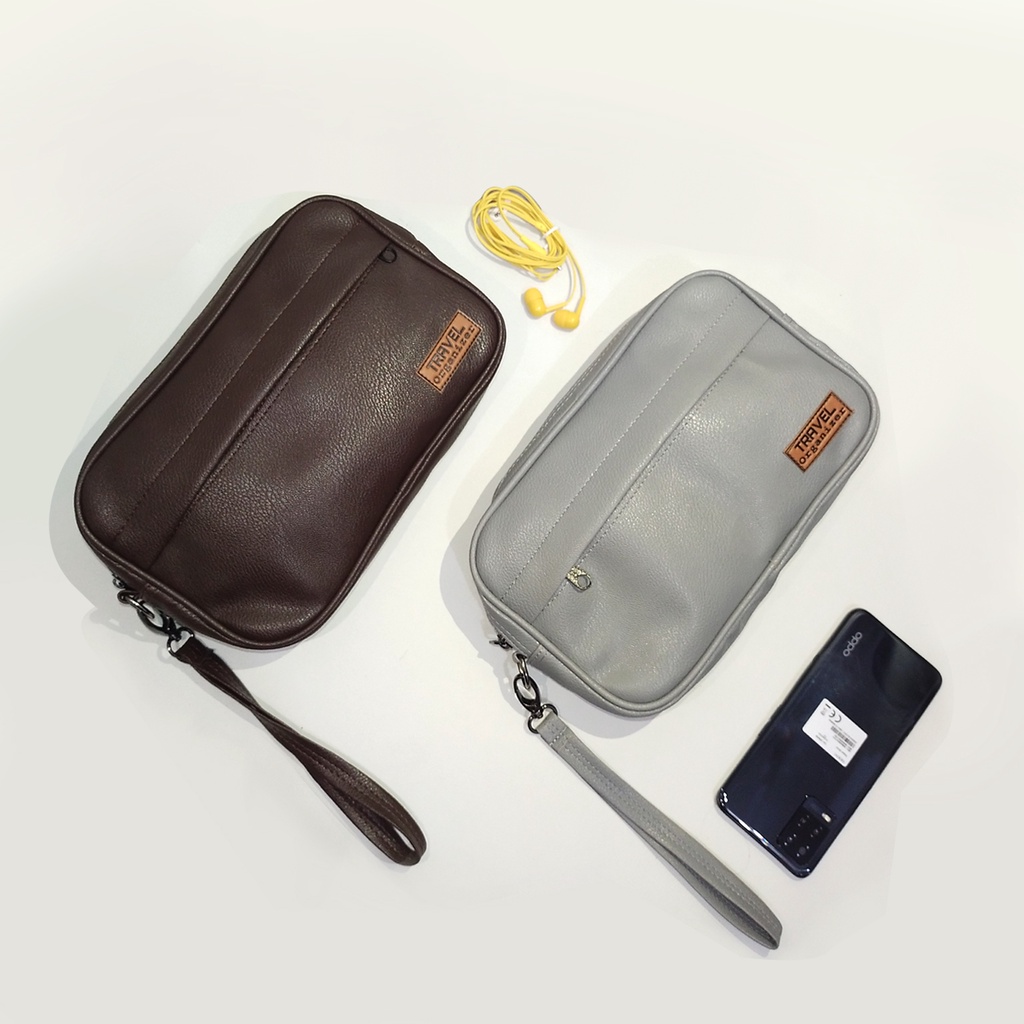 Pouch Unisex tas kosmetik terbaru Travel Organizer Polos pouch make up Waterproof Murah Tas make up multifungsi