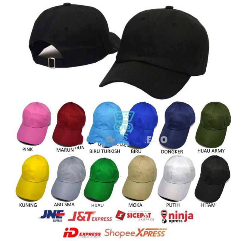 TOPI BASEBALL POLOS PRIA DAN WANITA DEWASA