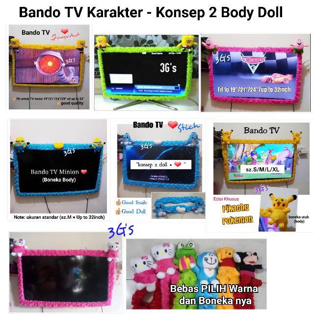 Bando TV Karakter Spesial Boneka Utuh Spongebob/ Minion/ Stich