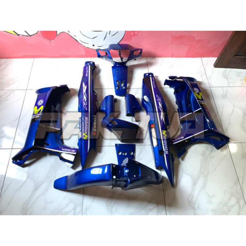 cover bodi body yamaha fiz r set halus fizr movistar biru