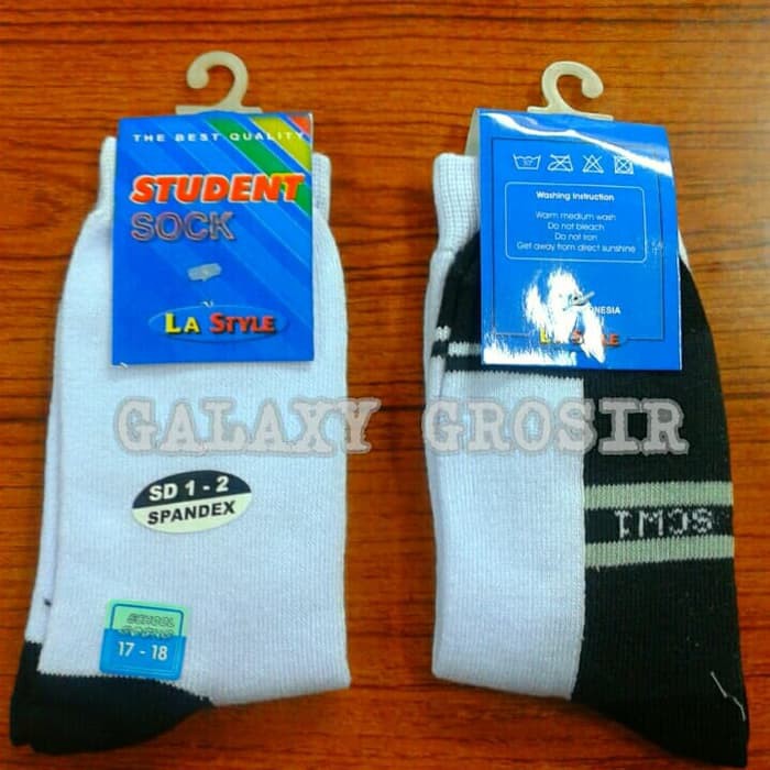 [12pcs]Kaos Kaki Sekolah Anak SD La-Style 17-18