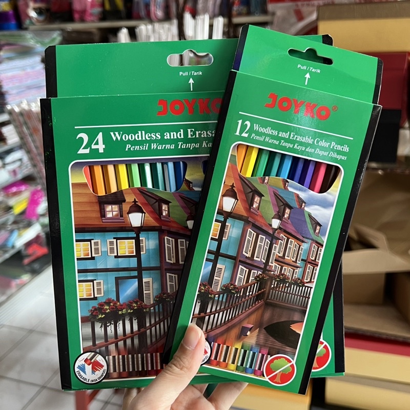 

Erasable Color Pencils / Pensil Warna Dapat Dihapus Hexagonal Grip Joyko