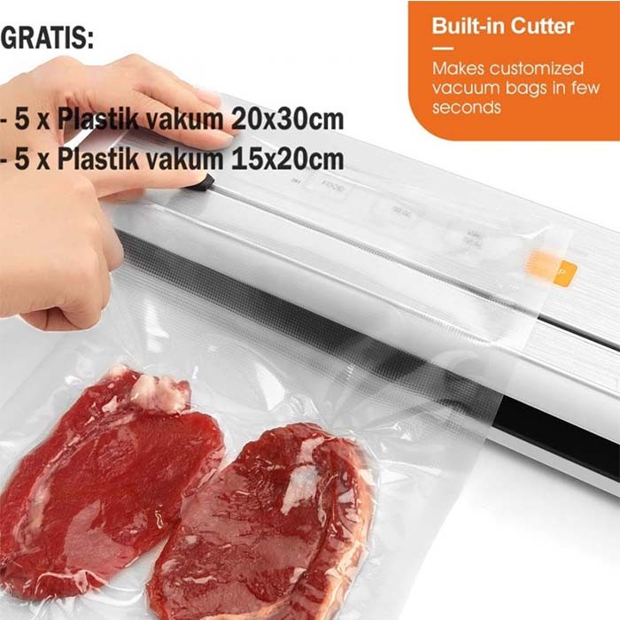 ALAT PRESS PLASTIK VACUM VACUUM SEALER MAKANAN BASAH DAN KERING VAKUM SELER PLASTIK 30CM MESIN PRES PALASTIK 30M FOOD FROZEN MINI OTOMATIS JS166