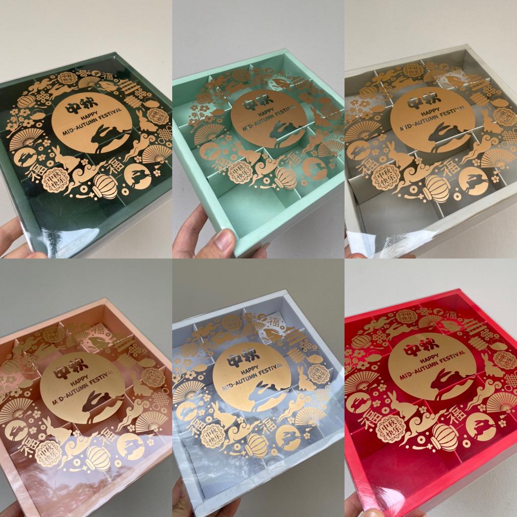 

Dus Mooncake 75gr sekat 9 mika motif mooncake + Free Tag (Harga untuk 5 Pcs Dus)