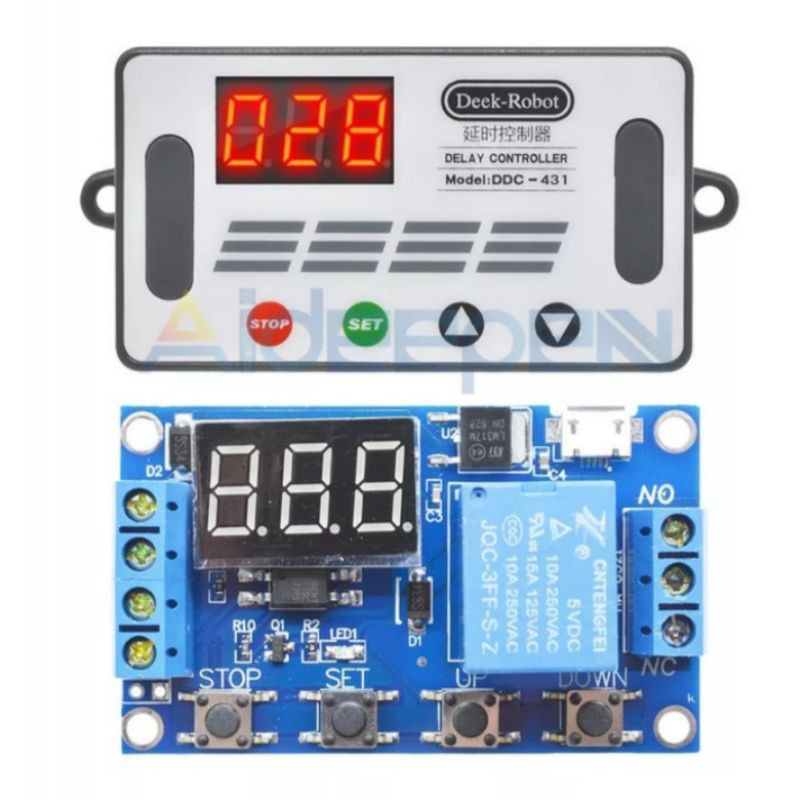 Jual DIGITAL TIMER DELAY TIME RELAY 220V BEBAN AC MESIN WAKTU WITH BOX ...