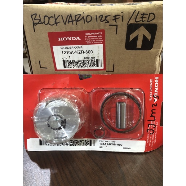 1210A-KZR-600 131A1-KWN-902 PAKET Blok Seher &amp; Piston Kit STD VARIO 125 OLD &amp; LED