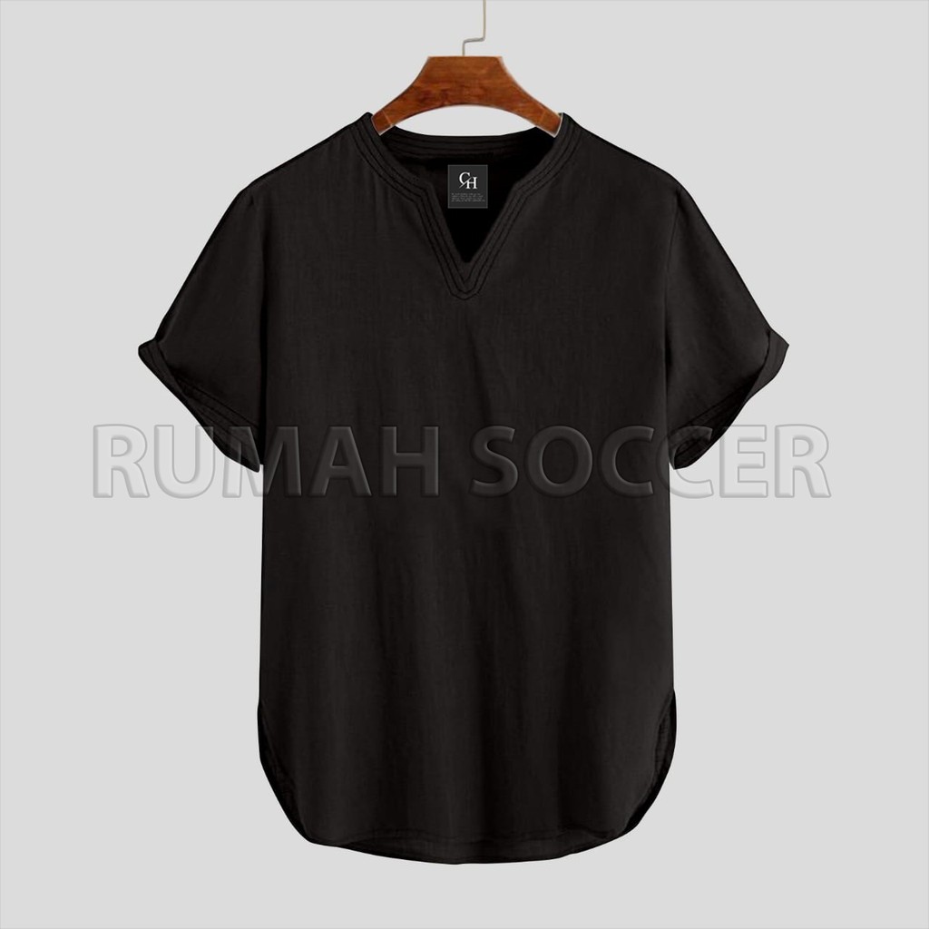 Baju Koko Muslim Pria Lengan Pendek ZHAFAR Casual Polos Tersedia Ukuran S M L XL XXL