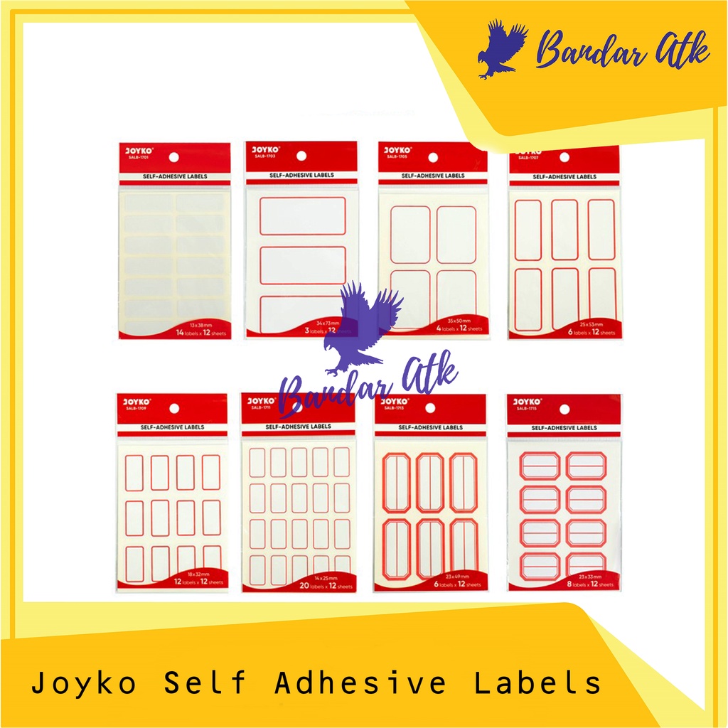

JOYKO LABEL STICKER SELF ADHESIVE LABELS SALB 1701 - 1715 [1 PAD]