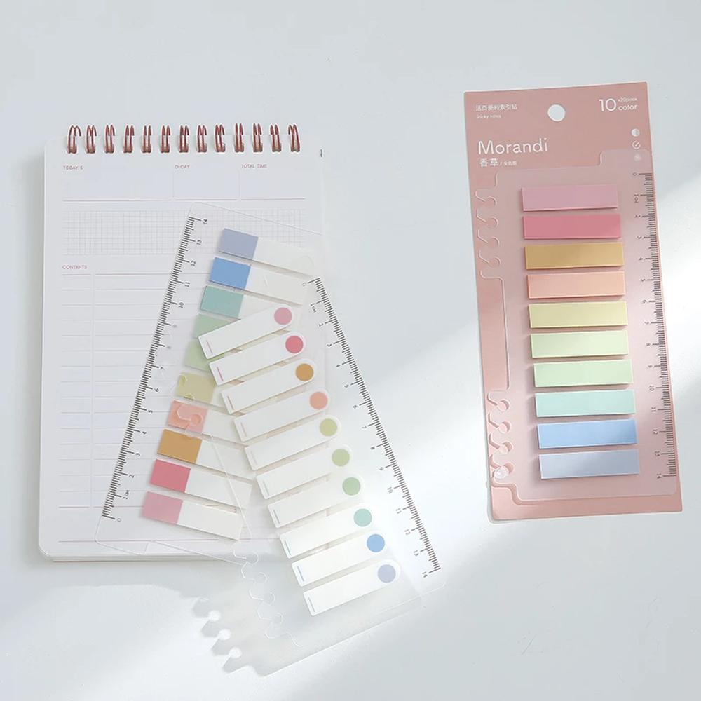 Lanfy Memo Pad Perlengkapan Kantor 200lembar Stiker Planner Nota Lengket Loose-leaf Bookmark Stiker Index