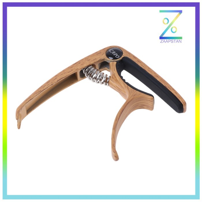 SLOZZ Capo Gitar Aluminum Alloy Wood Design with Bridge Pin Remover -