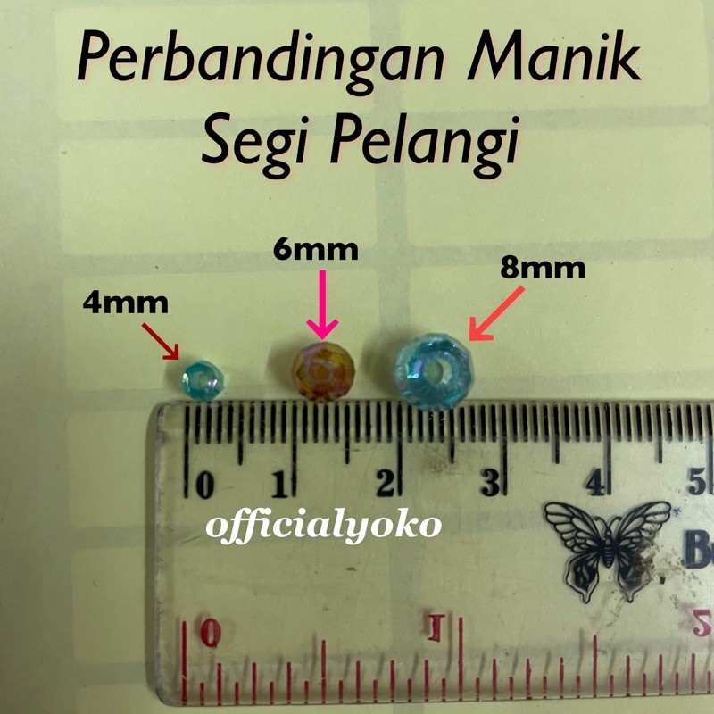 8mm MUTE MONTE MANIK BEAD SEGI PELANGI 8mm (30gram)