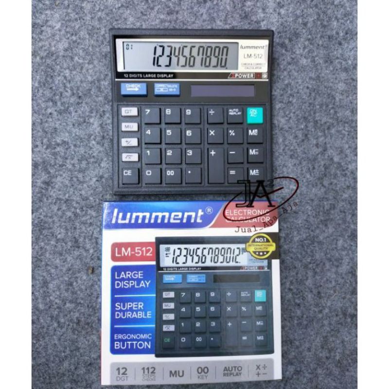 

Kalkulator CT 512 12 Digit -Kalkulator Check / Kakulator Dagang Besar / Calculator CT 512 MURAH