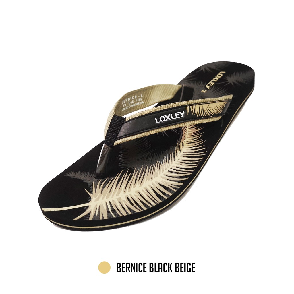 Sandal Japit Kasual Wanita Sandal Bermotif Loxley Bernice Sandal Flat size 37 - 40