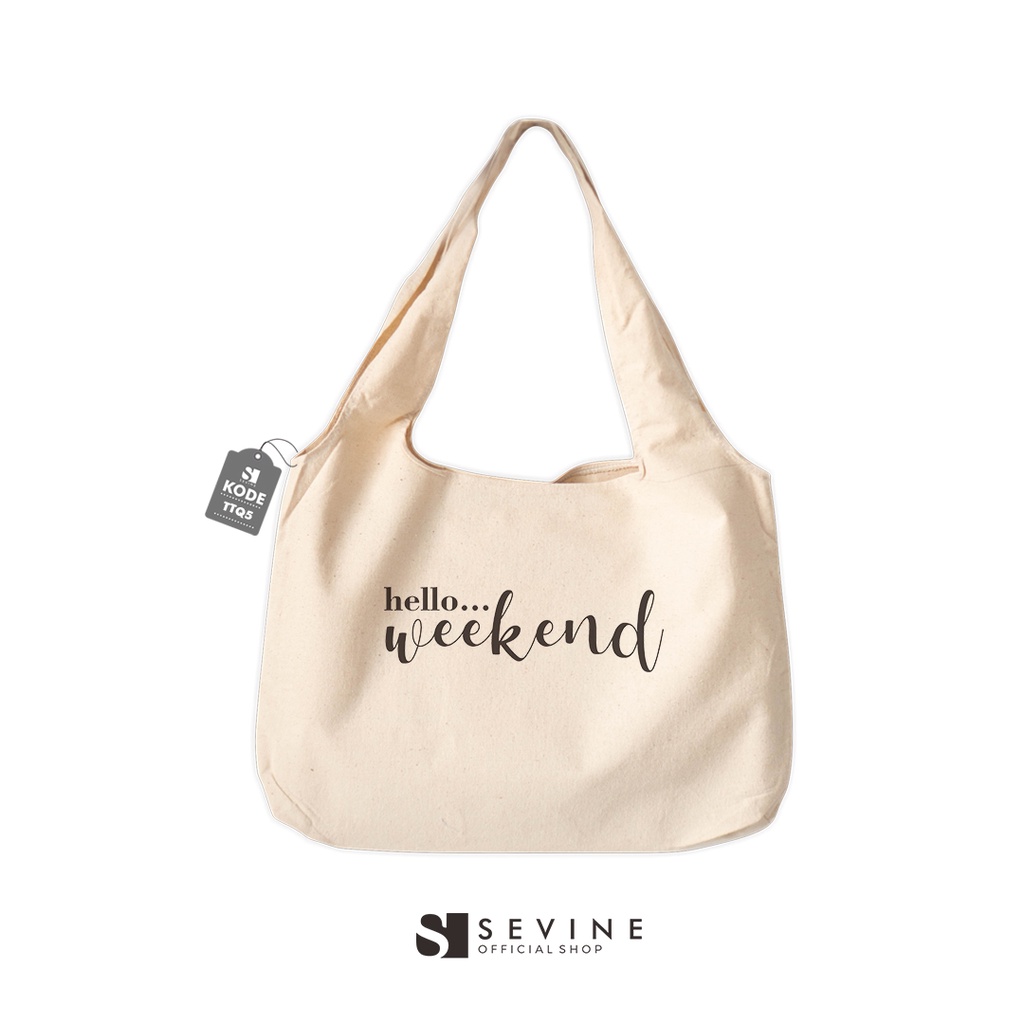 Sevine Tote Bag Kanvas Bonnie Tas Wanita Fashion Laptop Totebag Kuliah Quotes Aesthetic Vintage Series - TTQ