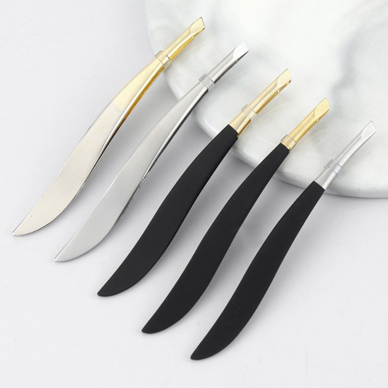 [1Piece Professional Stainless Steel Slanting mouth EyeBrow Tweezers Clip ] [Make up Tools]