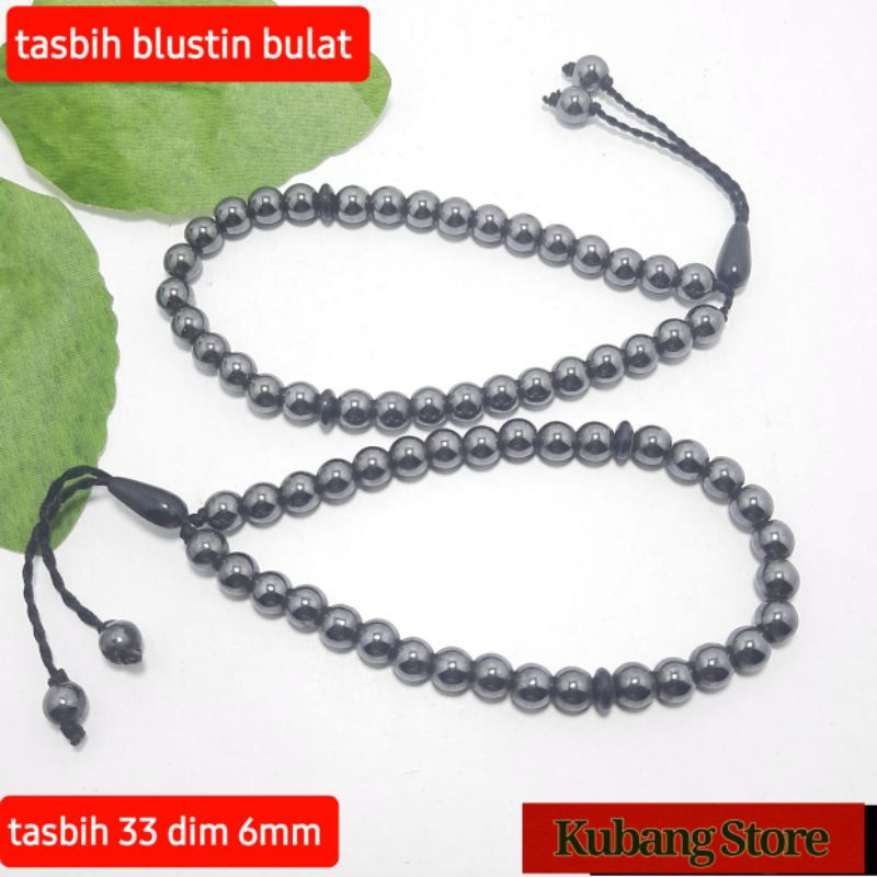 Gelang Tasbih Batu Blustin bola Tasbih 33 tasbih murah tasbih blustin 6mm tasbih batu gelang batu