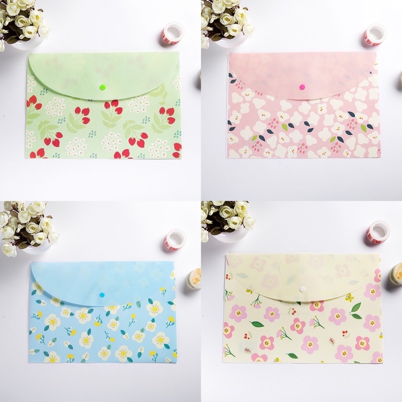 

Map Folder Motif Bunga Flower Rustic Folio Size • Kiku Stuffs