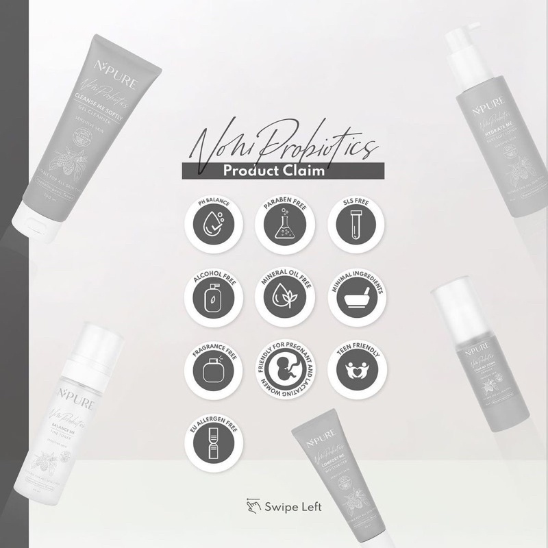 NPURE Noni Probiotics Series [Sensitive Skin] Toner - Ampoule Serum - Cleansing Gel - Moisturizer - Body Lotion - N'Pure