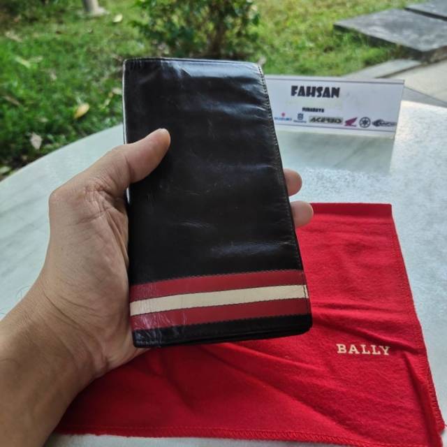 Dompet BALLY ORIGINAL Authentic Long wallet Italy switzerland pria wanita men women asli kulit