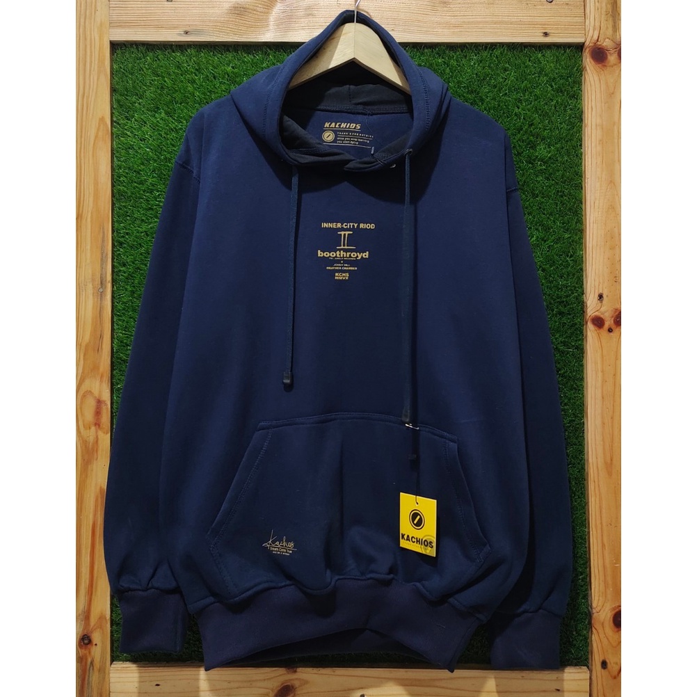 Hoodie Pria Distro Navy KACHIOS MR DEE Hodi Oversize 2021 Kekinian Katun Tebal Original Brand Lokal