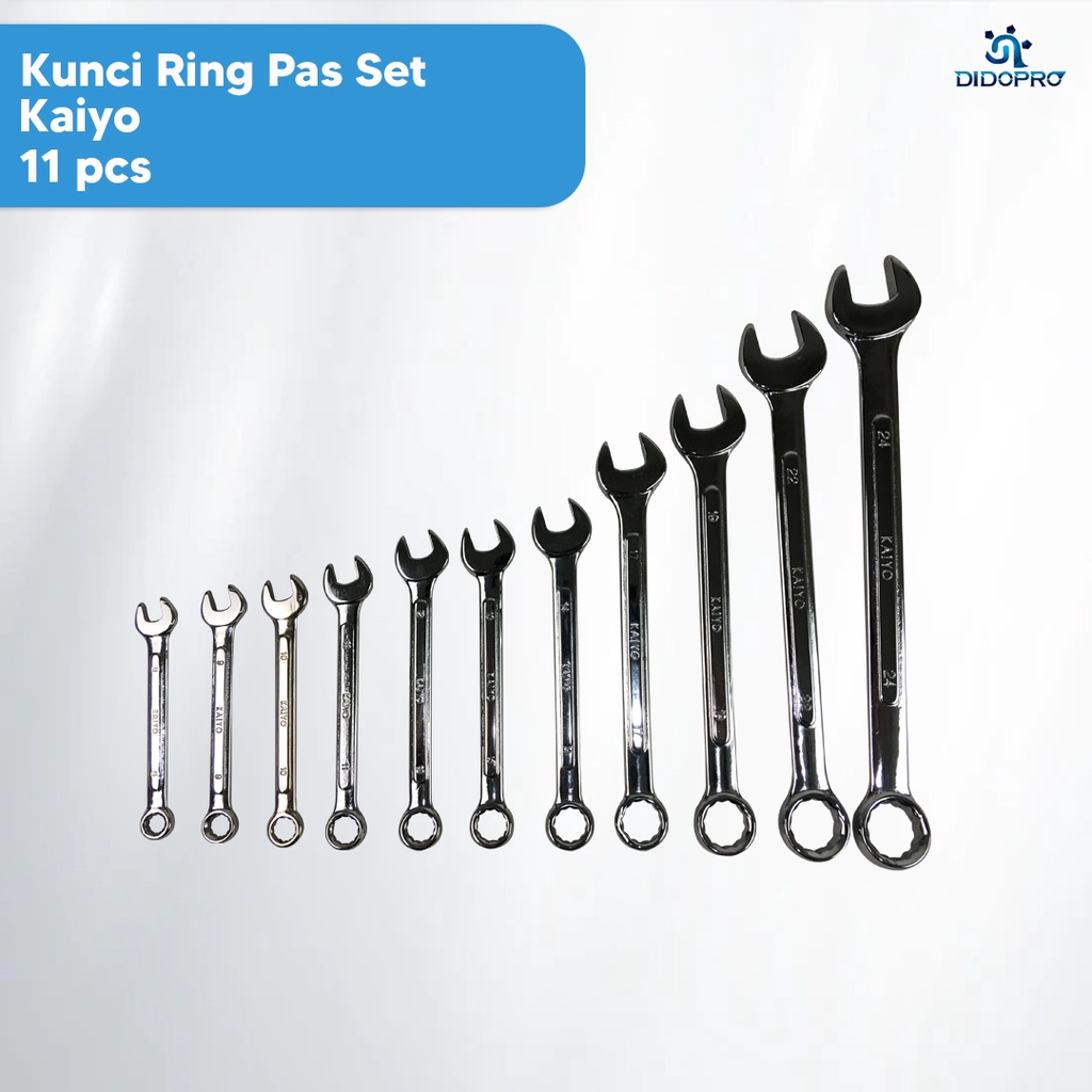 KUNCI RING PAS SET 11PCS 8-24MM RING PAS 11 PCS MURAH BAGUS KUNCI KOMBINASI SET