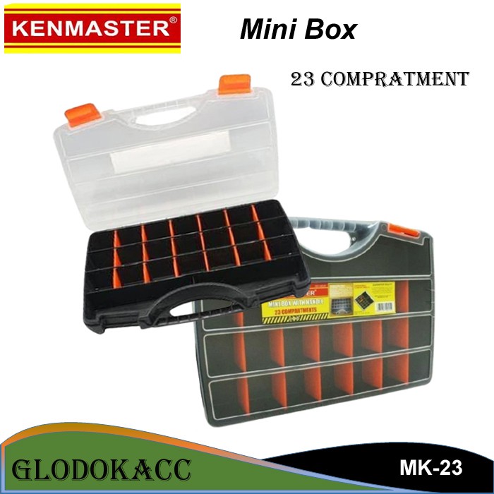 Plastik Mini Box 23 Compratment / Kenmaster Mini Tool Box 23 slot / Tempat Penyimpanan