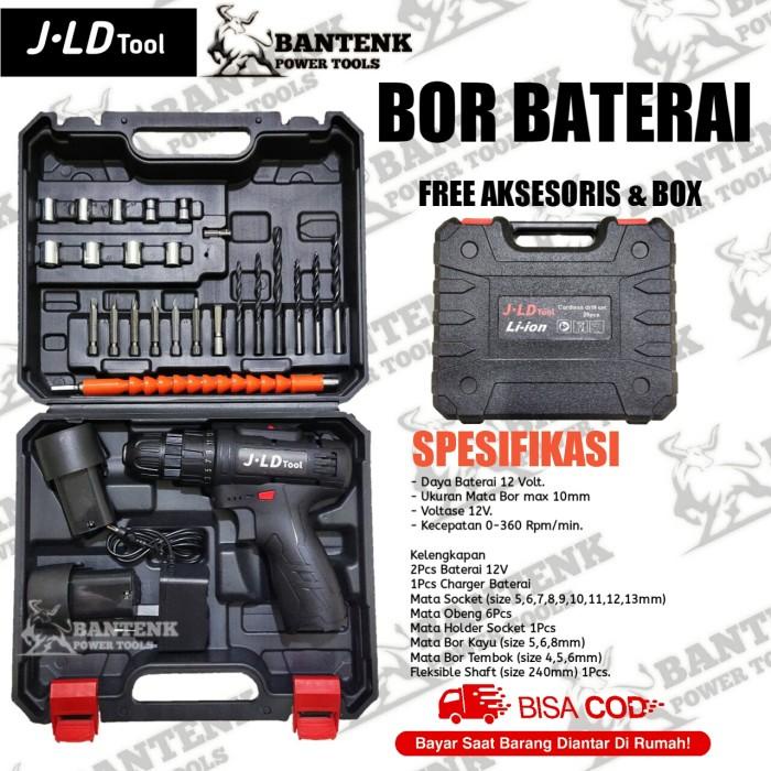 Mesin Bor Baterai 12V Cordless. Bor Jld Baterai. Bor Baterai Murah