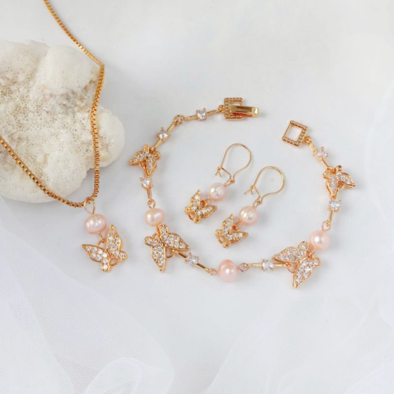 Set Perhiasan Mutiara Lombok Asli Bersertifikat||set perhiasan||set perhiasan xuping||set perhiasan 