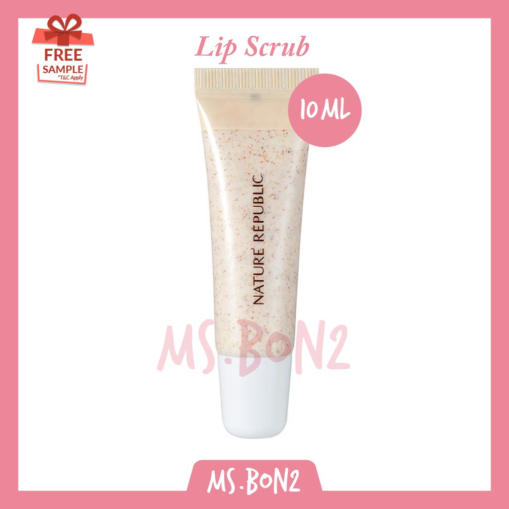 NATURE REPUBLIC Pure Shine Lip Scrub Care Essence | Eksfoliasi Bibir Perawatan Korea Lip Mask Balm