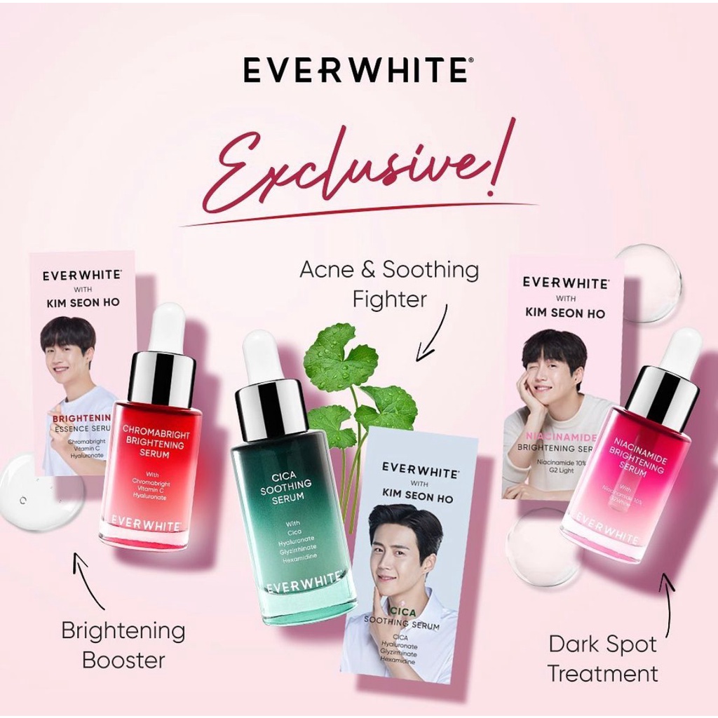 Everwhite Brightening Soap Day Night Clay Mask Peel Off Axillary Cream Serum Essence Cica Peptide Eye Anti Aging Niacinamide Peeling Be Bright Toner Acnepair Facial Wash Acne Body Kim Seon Ho