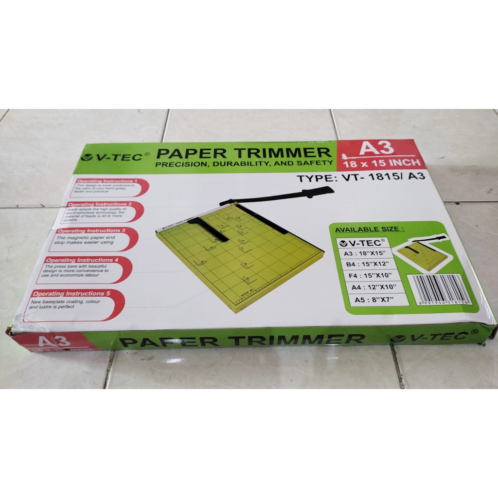 Alat Pemotong Kertas A3 - Paper Trimmer 8x15 Inch - Paper Cutter A3 - Kacip