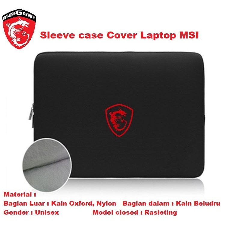 Sleeve Case Laptop 15.6 inch ROG alienware MSI Omen Legion Predator