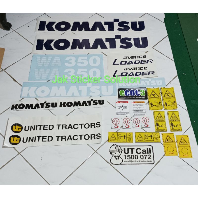 

Stiker Excavator Komatsu WA 350 Sticker Alat Berat