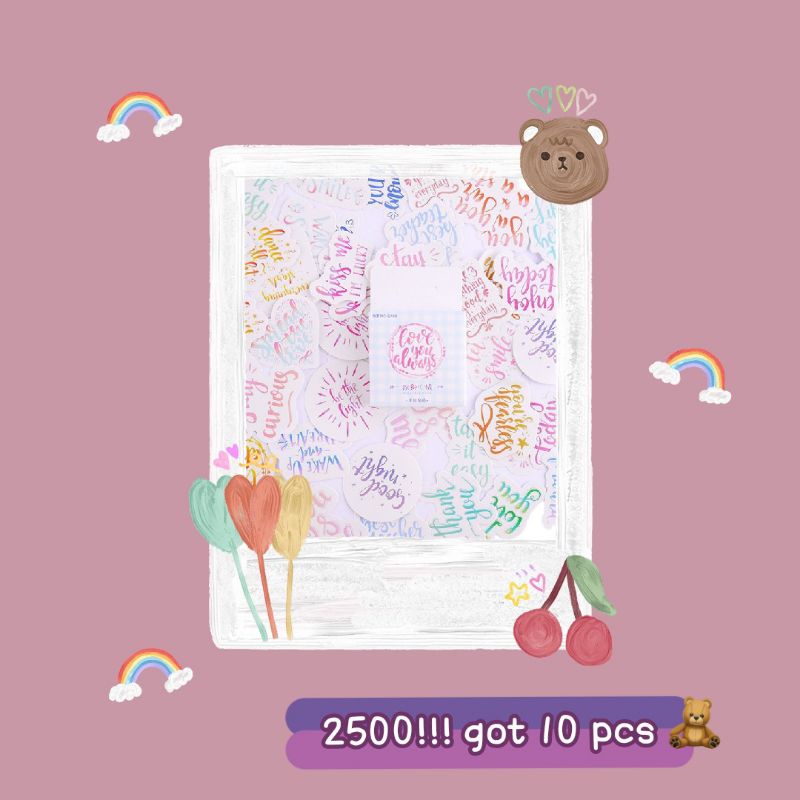 

Sharing sticker set | decoration sticker sharing - cute quotes