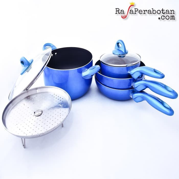 Supra Panci Kukusan Set 7pc Rosemary Steamer Supra teflon set