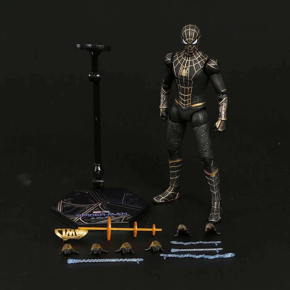 ZD Toys Spider-Man No Way Home 1/10 Spider Man Black &amp; Gold Suit