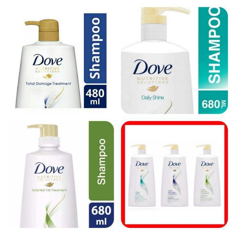 DOVE Shampoo Total Damage Treatment 680 ml.