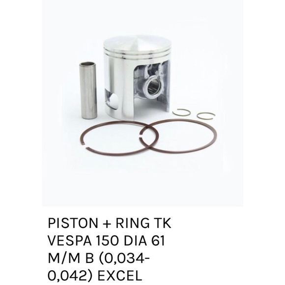 piston kit Tk Racing Vespa 2Tk 60mm 61mm 62mm 63mm Piston kit vespa 2tak Racing TK Pin 15 original TK racing-7