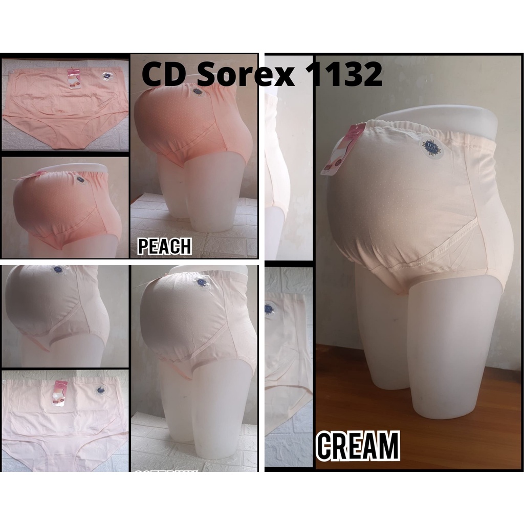 Celana Dalam cd HAMIL Sorex 1132, 1135 &amp; 1138 Maternity Panties maxi karet pinggang kantung perut polos