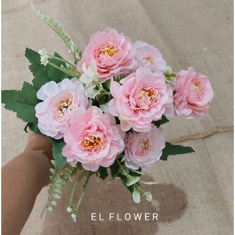 Bunga Zinnia K7 bunga artificial dekorasi-Pink